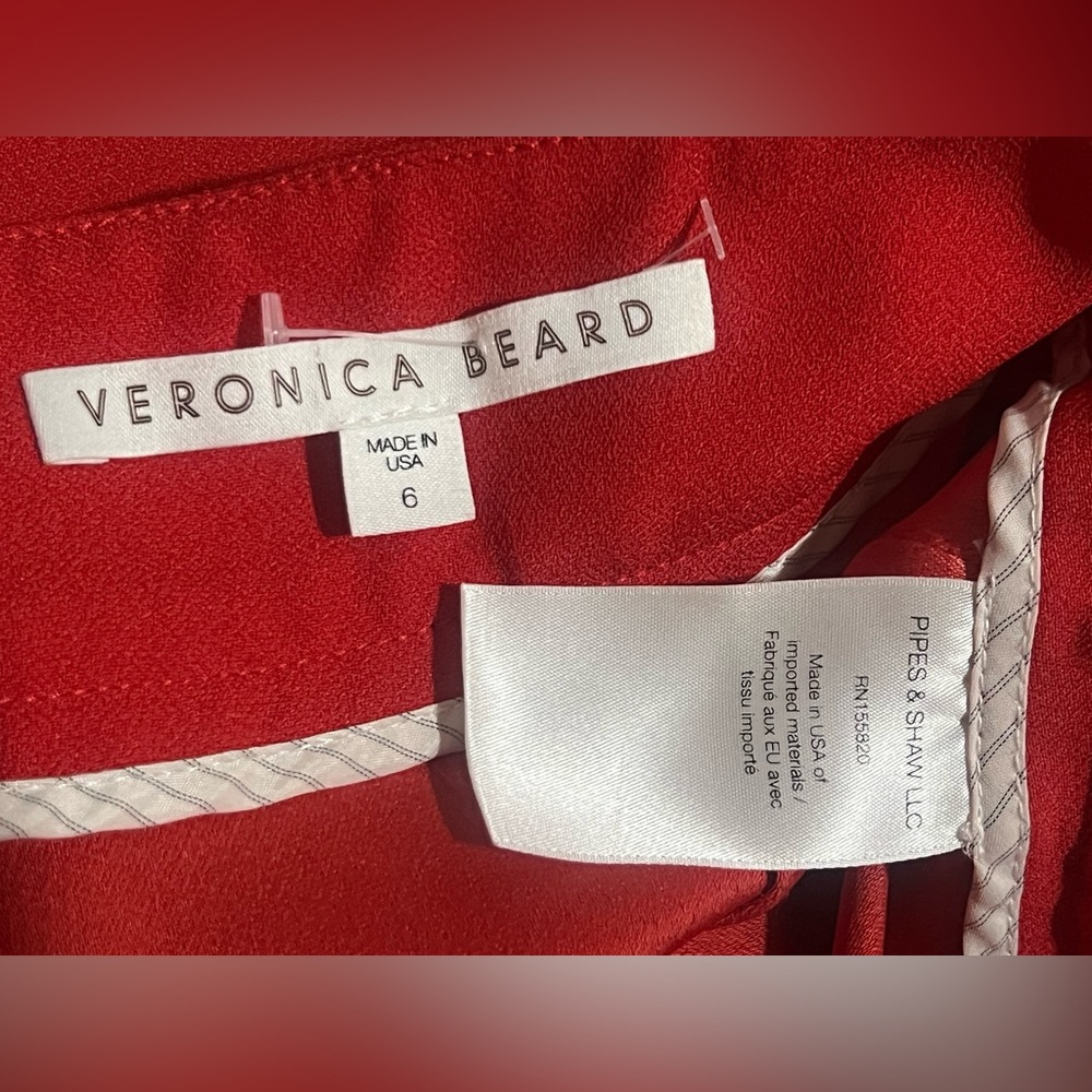Veronica Beard Wide Leg Pants~Size:6~Back Zip up, polyester-USmade - Picture 6 of 10